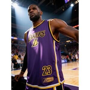 Official Los Angeles Lakers #23 Basketball Jersey Purple